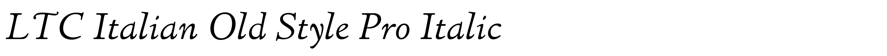LTC Italian Old Style Pro Italic